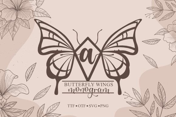 Butterfly Wings Monogram: A Font That Flies