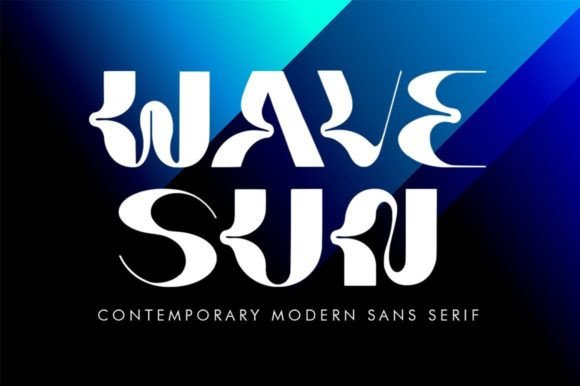 Wavesun: A Modern Display Font for Creative Crafters